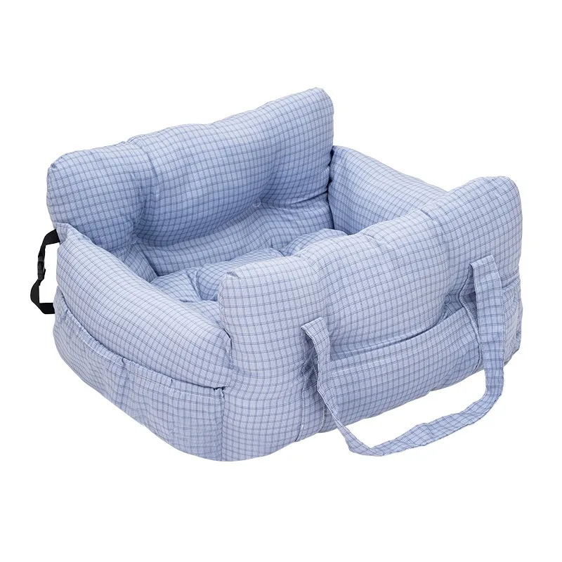 Portable Solid Color Pet Car Safety Seat Integrated Design for Small Dog Cat