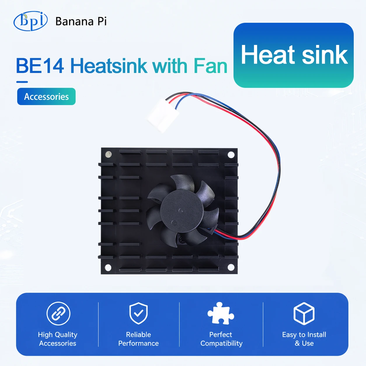 Banana Pi BPI-BE14 WIFI 7 Heatsink With Fan For BPI-R4 PRO R4 Lite WIFI7 Module Accessories