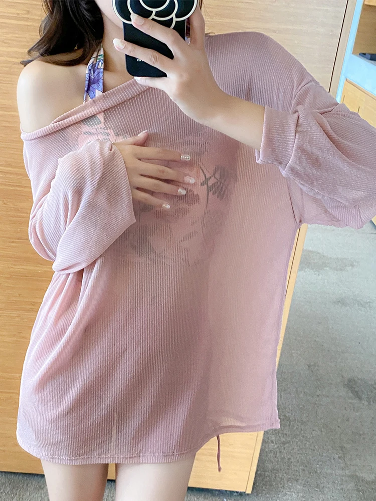 

Conservative Bikini Suit with Blouse Long Sleeve Korean New Swimsuit Women's Hot Spring Swimwear