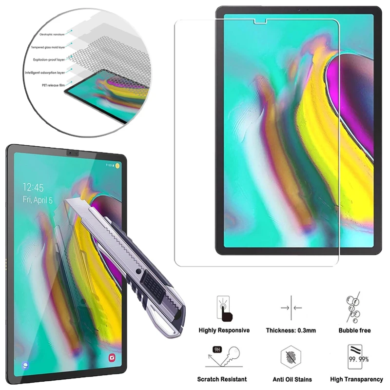 Tempered Film for Samsung Galaxy Tab S5E T720 Explosion-proof Tablet Tempering Glass Ultra Clear Screen Protective Membrane