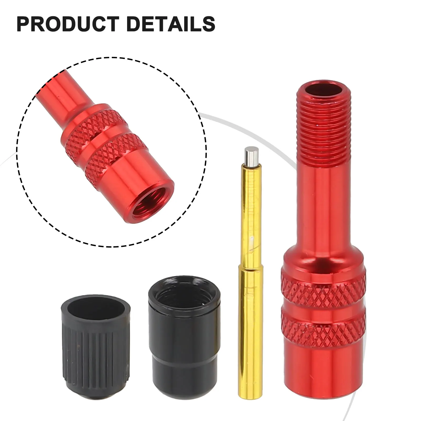 Valve Adapter Rust-Proof Aluminum Alloy Air Fork Inflatable AV Extension Conversion Nozzle Road Bicycle Fork Accessories For MTB