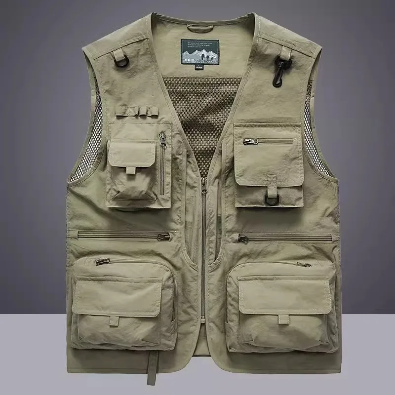 

Men's Lightweight Breathable Summer Outdoor Work Vest with Multiple Pockets for Fishing And Photography