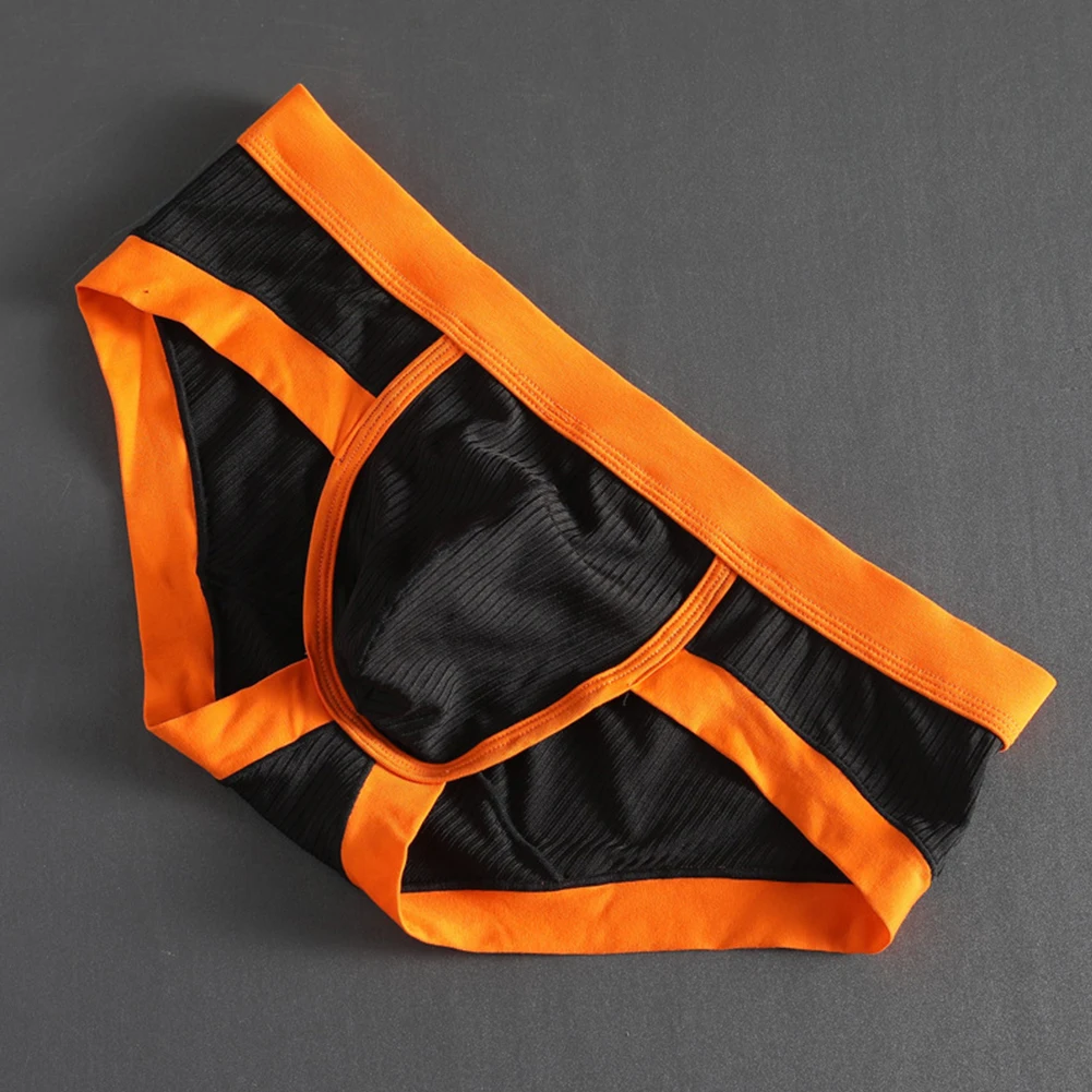 Calzoncillos sexys para hombre, Bikini con bolsa grande para pene, ropa interior de tiro bajo con bulto, lencería corta elástica transpirable