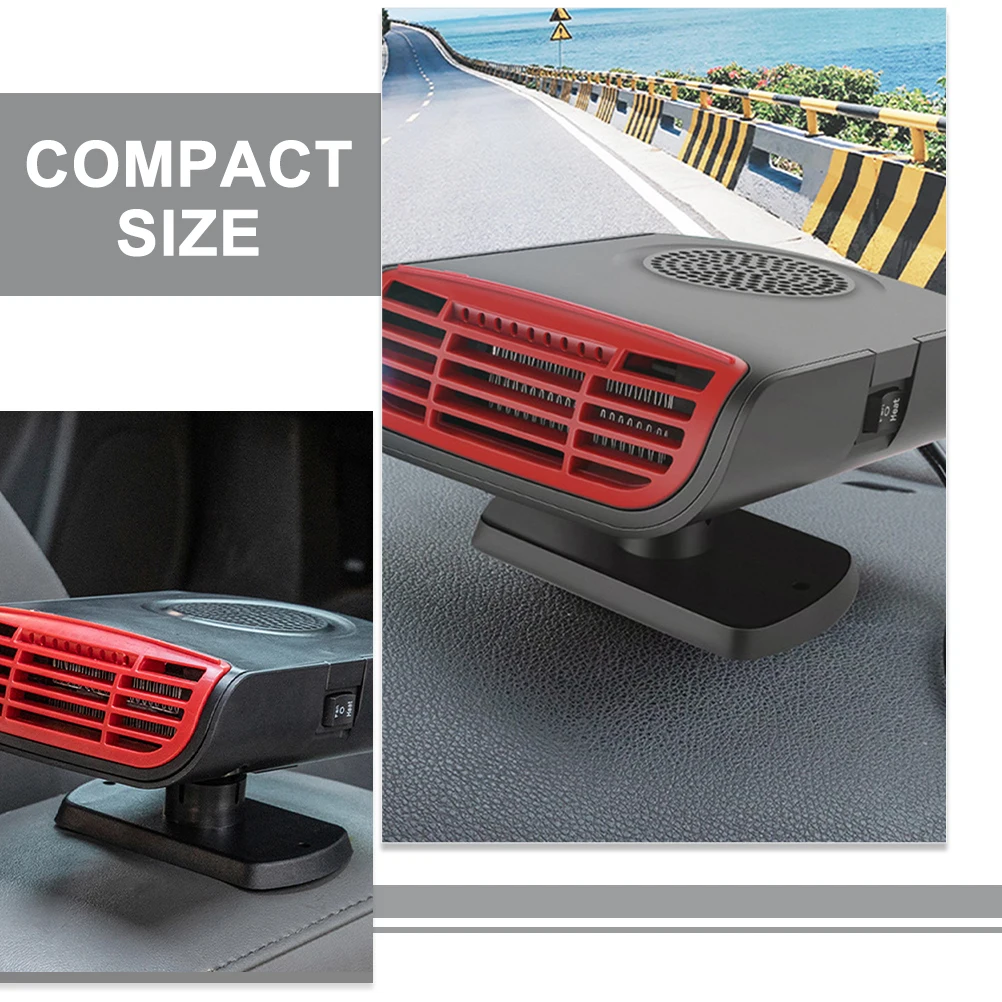 

Portable Car Heater 12V 150W Black Red L3100 Defroster Fog Remover for Buses SUVs Trucks Durable ABS Compact Size Plug Play