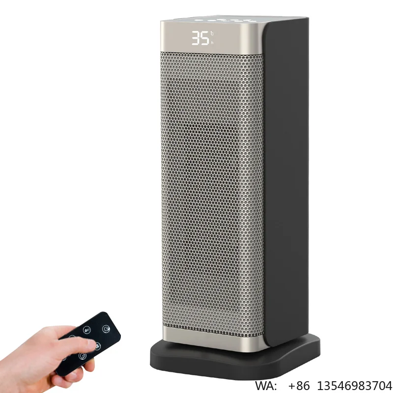 Modern Portable 2000W PTC Heater with Fan Remote Control Tip-Over Protection & Energy Class a for Bedroom/Bathroom Use