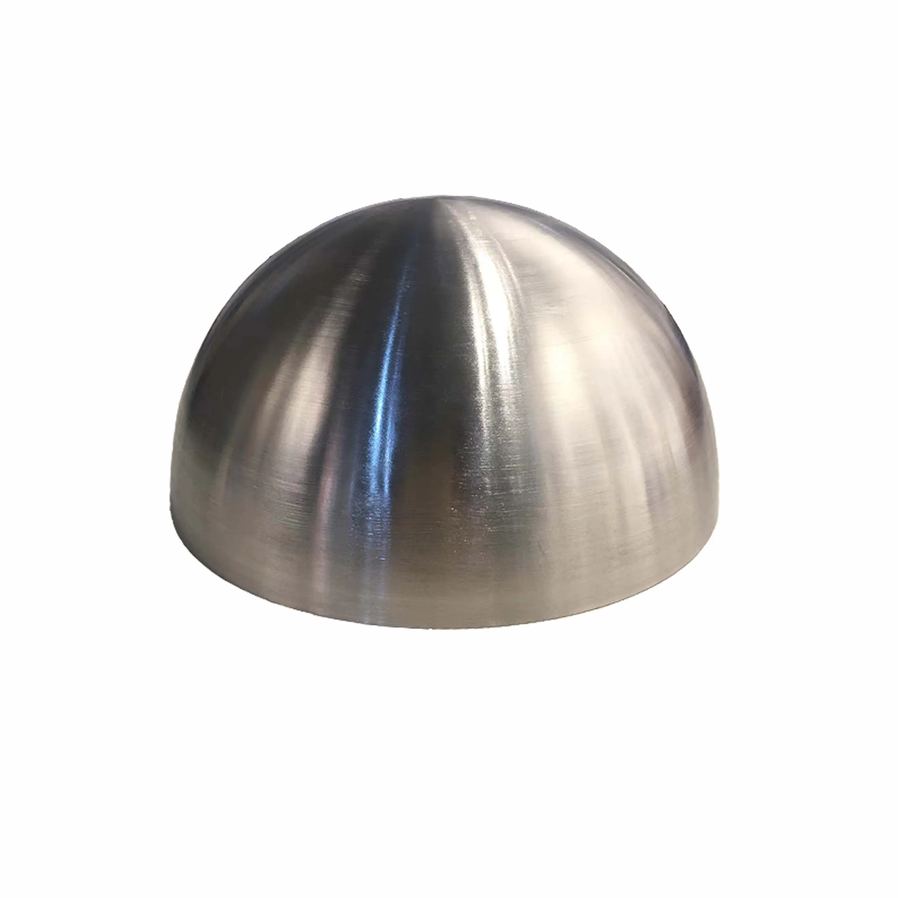 Diameter51cm-60cm Wire drawing stainless steel brushed matte indoor and outdoor hollow decorated semi-spherical steel pipe head