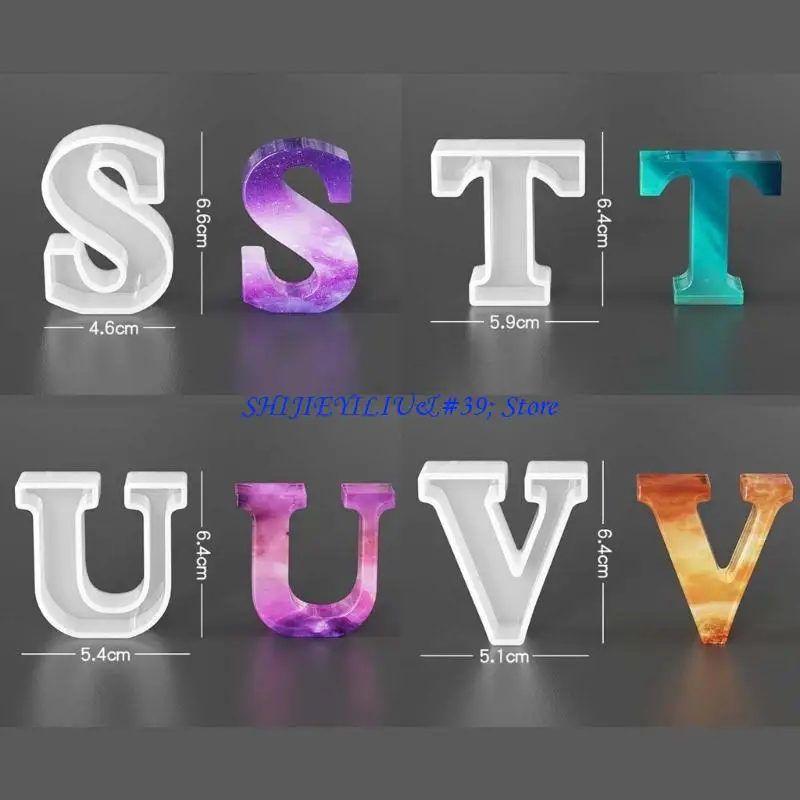 

E21F глиняная форма в форме буквы, аксессуары для ручного изготовления, силиконовый материал для ручного изготовления