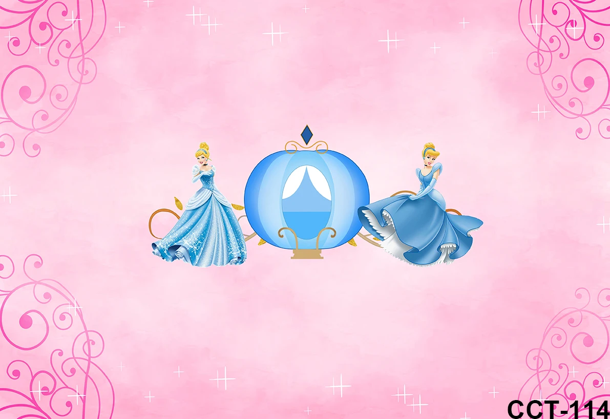 Cenerentola Princess Photo background Girls Castle Kids Happy Birthday Party Decoration Photography sfondi bannersyl: