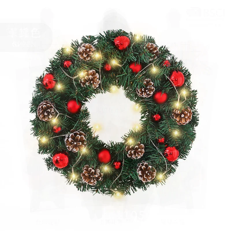 

Самый продаваемый рождественский венок из ротанга Amazon, современное минималистское украшение из ПВХ для подвешивания дверей, окна торгового центра