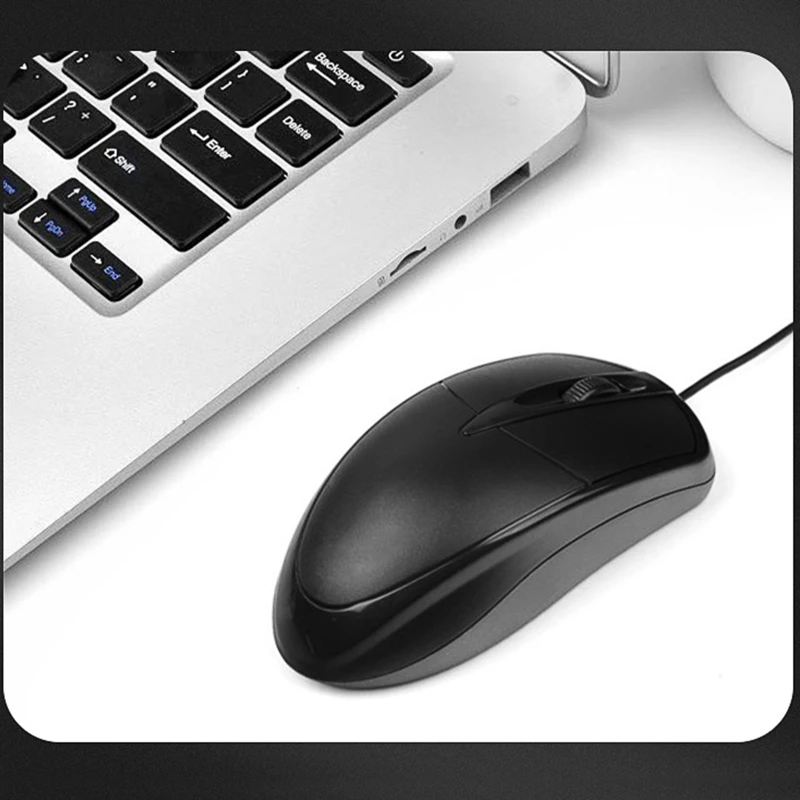 Silent Click USB Wired Gaming Mouse 3 Buttons 1000DPI Mute Optical Computer Mouse Gamer Mice for PC Laptop Notebook Game