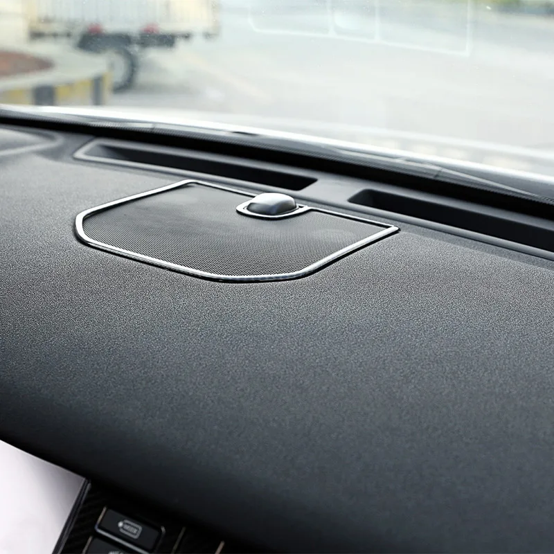ABS Chrome Car Dashboard Speaker Decorative Cover Frame Trim Sticker For Land Rover Discovery Sport 2015-19 Interior Accessories