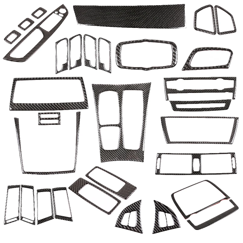 

For BMW X5 E70 X6 E71 08-13 Soft Carbon Fiber Car Gear Air conditioning vent Window lift panel Interior Kit Trim Car Accessories