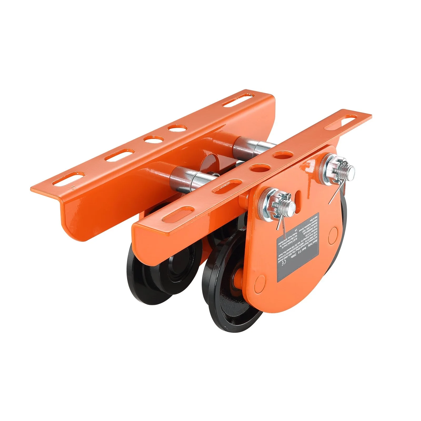 Carrinho Manual de Talha Elétrica, Carrinho Push Beam com Rodas Duplas, 2200 lbs/1 T, Capacidade 0.5T para PA200 PA250 PA300 PA400 PA500