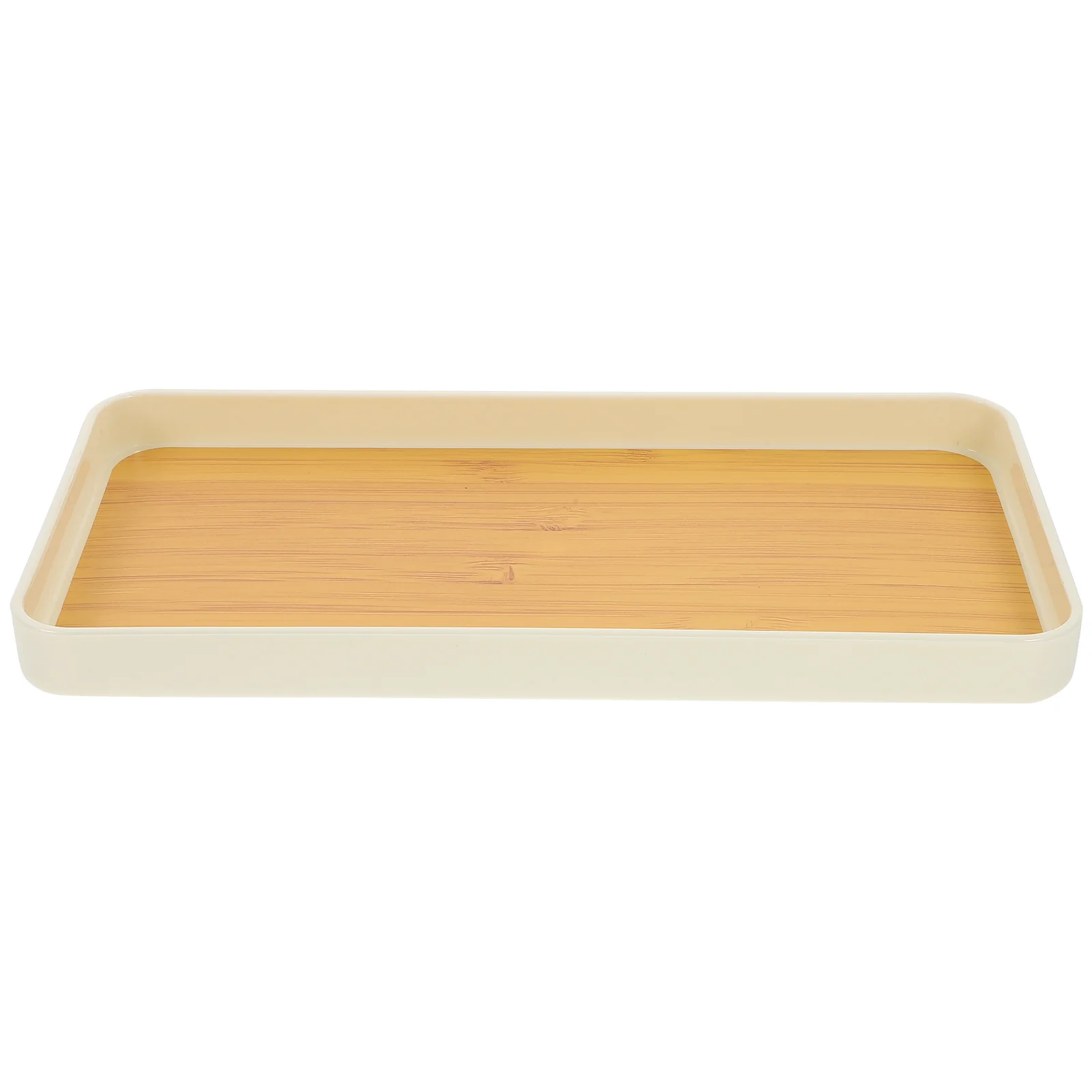 

Rectangular Wood Grain Serving Tray Japanese Style Rustic Fruit Snack Plate Food Storage Tea Tray for Coffee Table