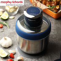 MORPHY RICHARDS  Electric Meat Grinder Multifunctional Vegetable Chopper Stainless Steel Mincer With 3 Bowls For Kitchen MR9401A