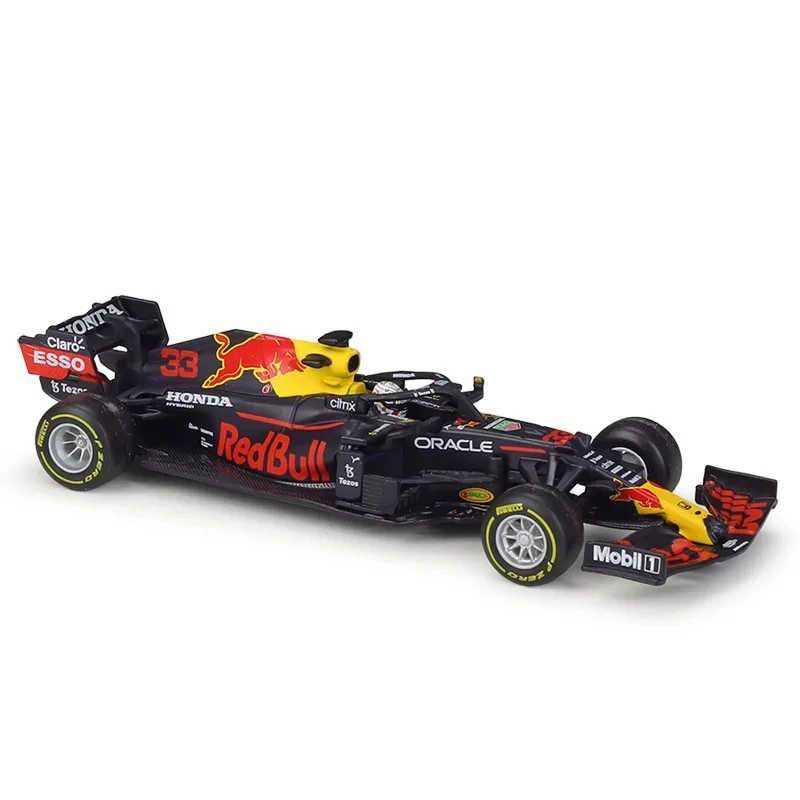 ร้อน Bburago 1:43 Red Bull RB16b F1 RB16 # 33 แม็กซ์ เวอร์สแตปน # 11 Perez Race Car Dust Cover Die-Casting โมเดลรถของเล่นของขวัญ