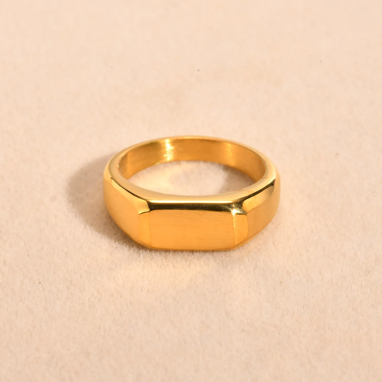 Anillo de sello de caballero que simboliza el estado SOCIAL, anillos de meñique, anillo de letra inicial, grabado, regalo de marido para él