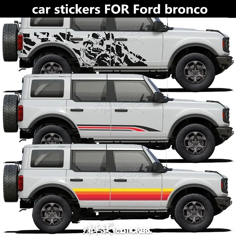 

Автомобильные наклейки для Ford Bronco 2022, декоративная спортивная пленка для украшения на заказ, обе стороны кузова, виниловая пленка для наклеек