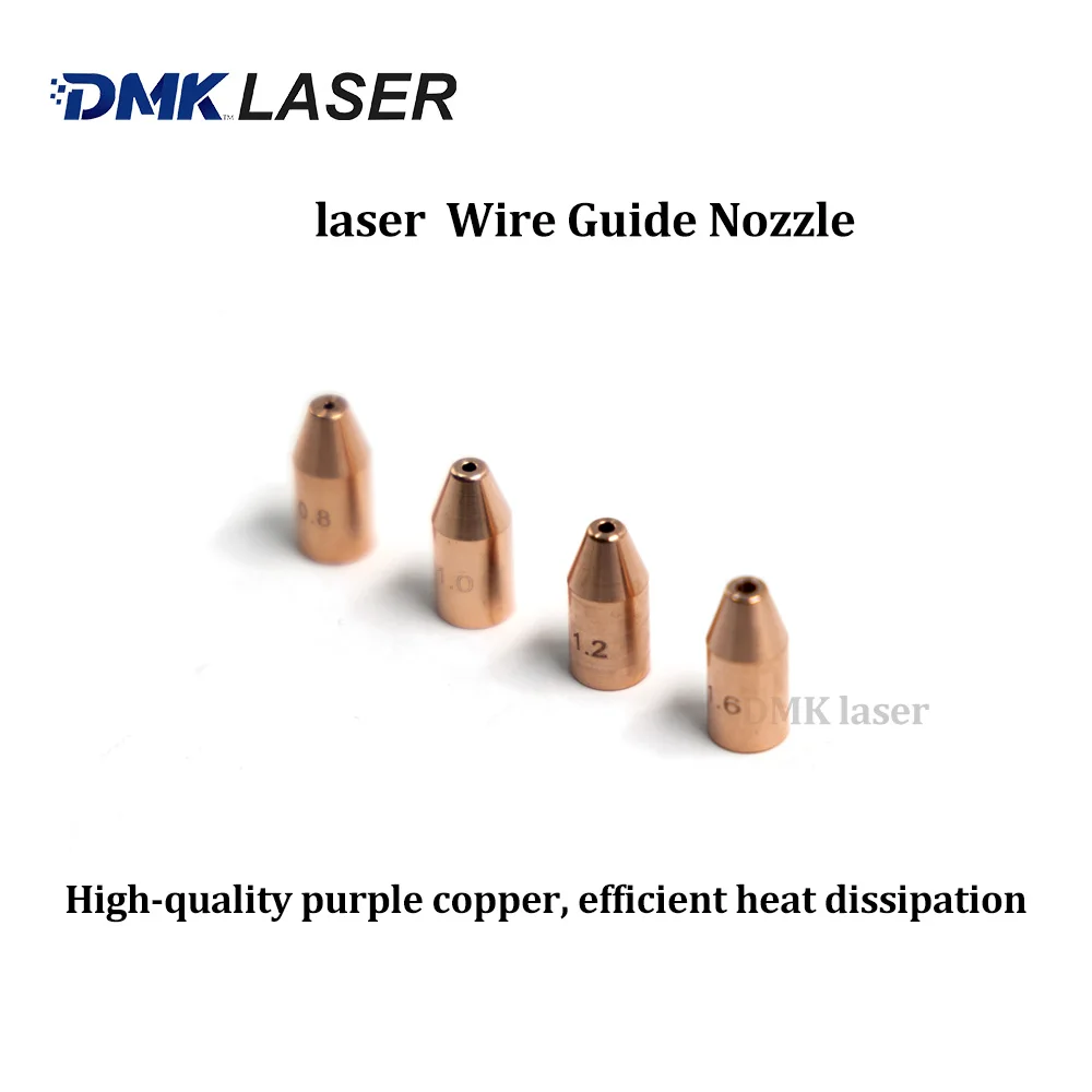 DMK 10PCS/lot Wire guide laser hand welding nozzles feed nozzle M5 single and double wire feed guide copper for SUP relfar HW960