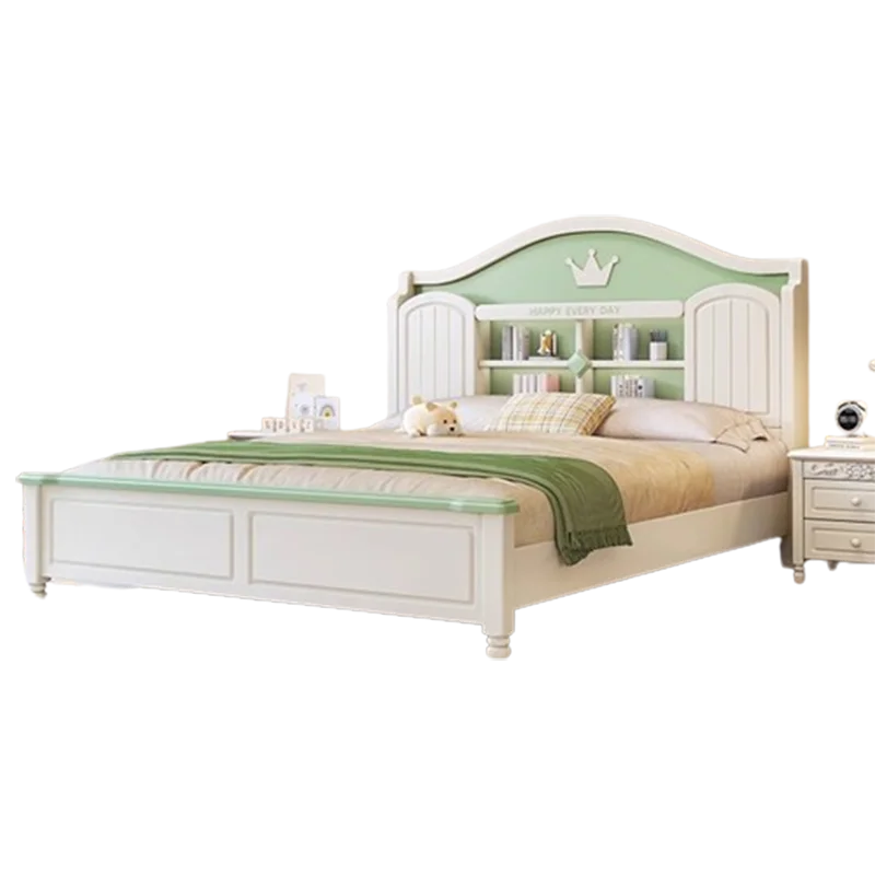 Wood Minimalist Children Double Bed Girls Modern Storage Human Princess Double Bed Design Sleeping Camas De Dormitorio Furniture