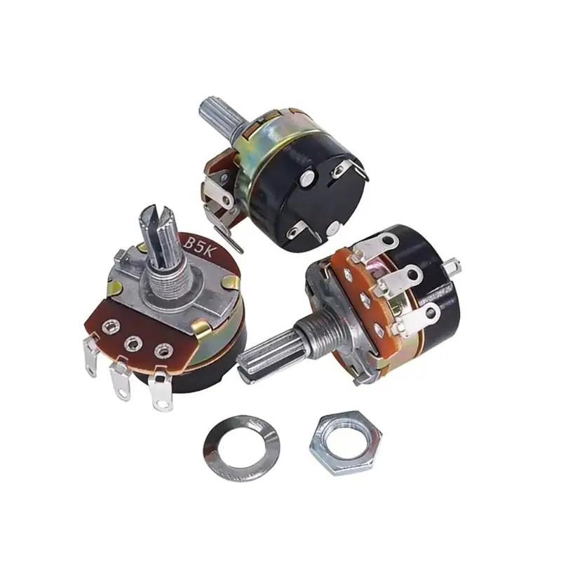 WH138-1 Adjustable Resistance Speed Regulator with Switch Potentiometer High Precision for Motor Fan Speed Control DIY Electron