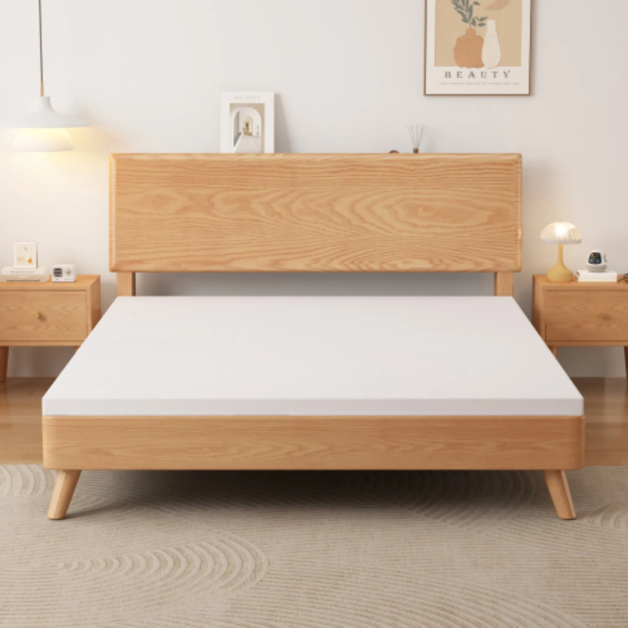 Komfortable Matratze H3, mittlere Festigkeit, waschbar, Höhe 5 cm, Größe 120 cm × 200 cm, hergestellt in China, orangefarbener Schaumstoff, weiße Matratze