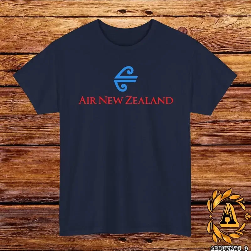 Air New Zealand Logo T Shirt Black Grey White Navy Red Light Blue S 5XL