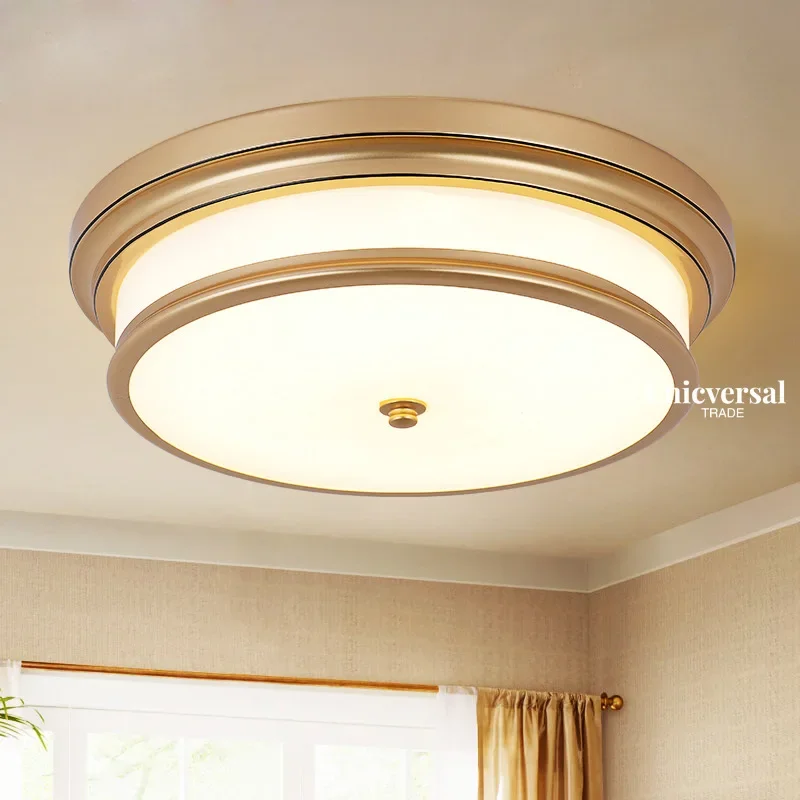 

MYU American wrought iron ceiling light round bedroom led ceiling light Nordic modern minimalist home lighting