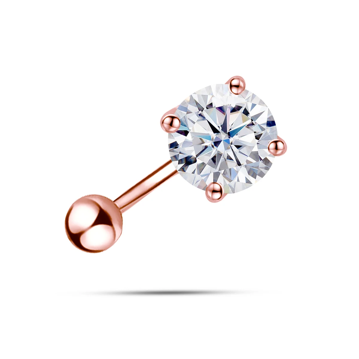 Sexy 0,3ct bis 3ct Moissanit Bauchnabelring mit Zertifikat 100% Silber 925 Nabelpiercing Körperschmuck Luxusgeschenk – Detail 7