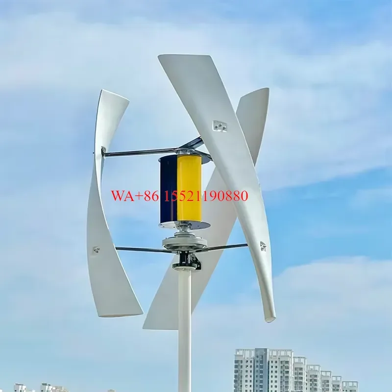 WMWMNU for Elege 1000W Vertical Wind Turbine Generator 12V 24V Outer Rotor Small Residential Household Roof Wind Power System