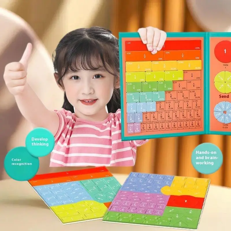 子供向けインタラクティブ磁気分数タイルと円学習ツール