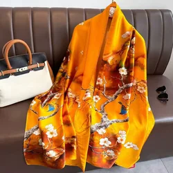 FKYBDSM Silky Scarves Pashmina Shawls Wraps Of Evening Dresses Large Sunscreen Shawls And Beach Scarves