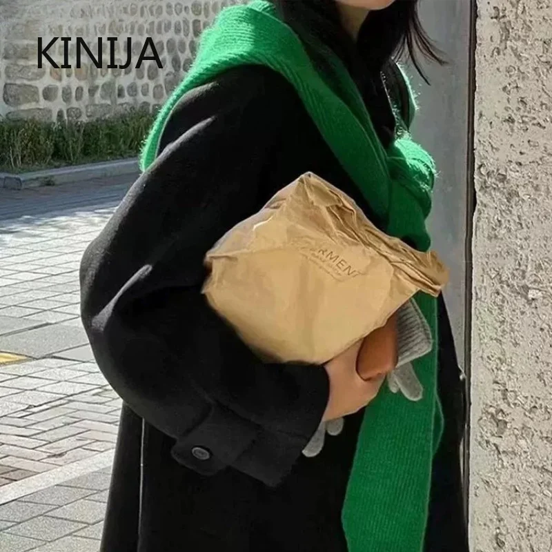 Korean One Piece Scarf Hats for Women Winter Fashion Warm Knitted Hooded Scarf Hat Multiple Usage Accessory Shawl Cap Keep Warm