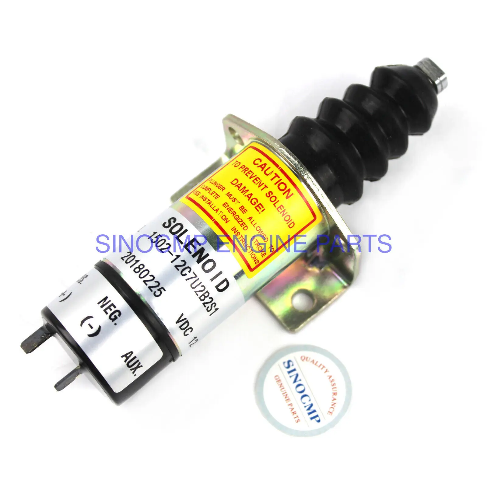 

1PC 12V Shutoff Solenoid 1502-12C6U1B2S1A 1502-12C6U1B1S1 1502-12C7U2B2S1 For Lister Petter Diesel Engine Excavator