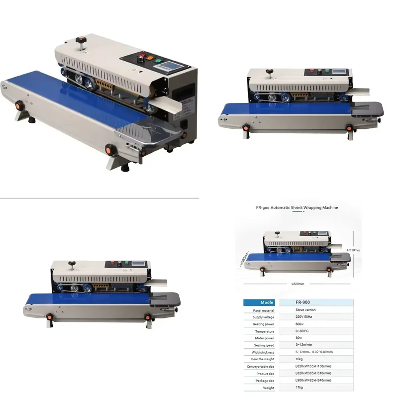 Setuo Pack FR-900 Automatic Continuous Sealer Horizontal Aluminium Electric Heat Sealing Machine