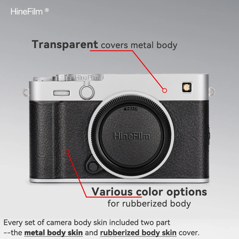 Hinefilm Skin for Fuji XE5 Skin Camera transparent Sticker fuji XE 5 Wrap Cover for fujifilm X-E5 Clear Protective Skin