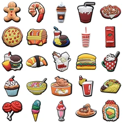 Food Shoe Charms for Crocs Accessories Women Clogs Pins Men Badges Kids Jeans Boy Girls Decorations Buckle Shoes Accessories