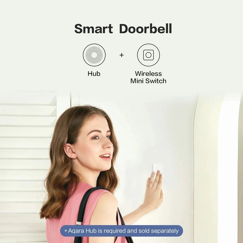 Aqara-Commutateur de clé sans fil intelligent, application intelligente, télécommande, équation de zigage, gyroscope intégré, application Mi Home, HomeKit