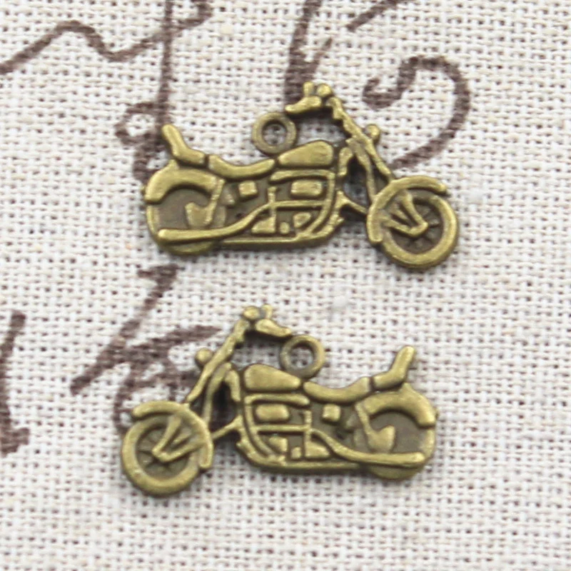 10pcs Charms Motorcycle Scooter Autocycle 14x25mm Antique Making Pendant fit,Vintage Tibetan Silver Color,DIY Handmade Jewelry