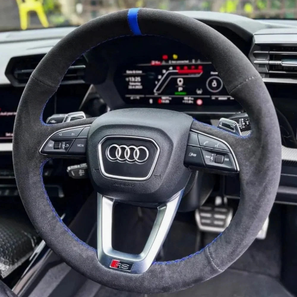 

Изготовленный на заказ оплетка на руль автомобиля, 100% подходит для Audi A1 SQ2 2018 2019 A3 2016-2019 S3 Q2 2016-2019, автомобильная продукция, обертка рулевого управления