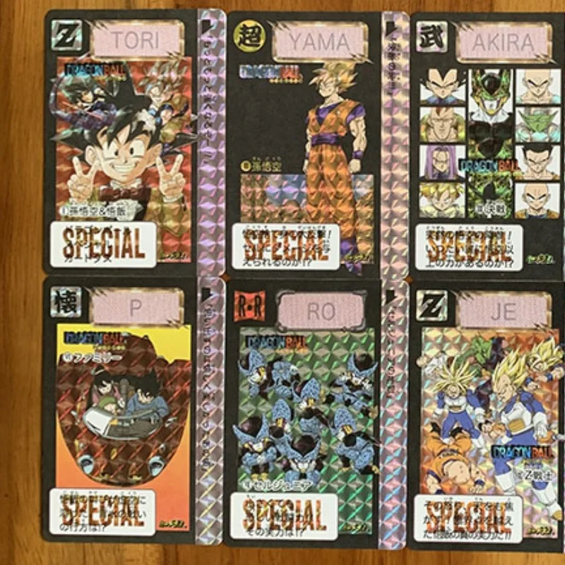 10Pcs/set Dragon Ball Son Goku Son Gohan Piccolo Limited Card Refraction Grid Flash Anime Game Characters Collection Cards