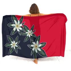 2024 New Seaside Ladies Sarong Polynesian Custom Hawaiian Beach Resort Casual Elegant Sarong Shawl Swimsuit Scarf Sarong