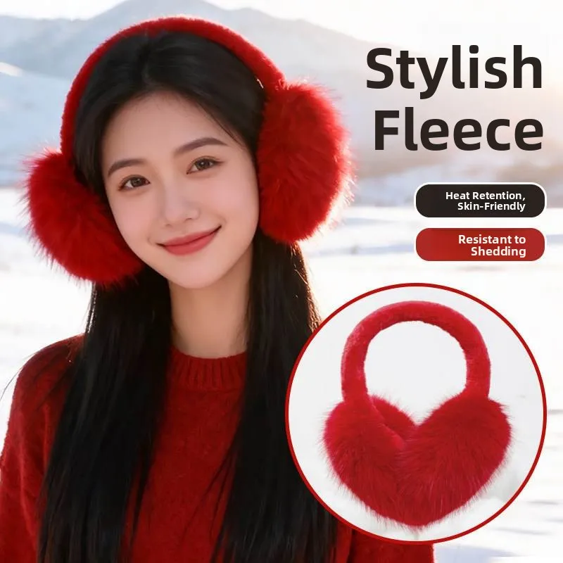 cute-red-plu-ear-muffs-women's-winter-warm-ear-protection-bicycle-riding-cold-resistance-ear-warm-faionable-accories