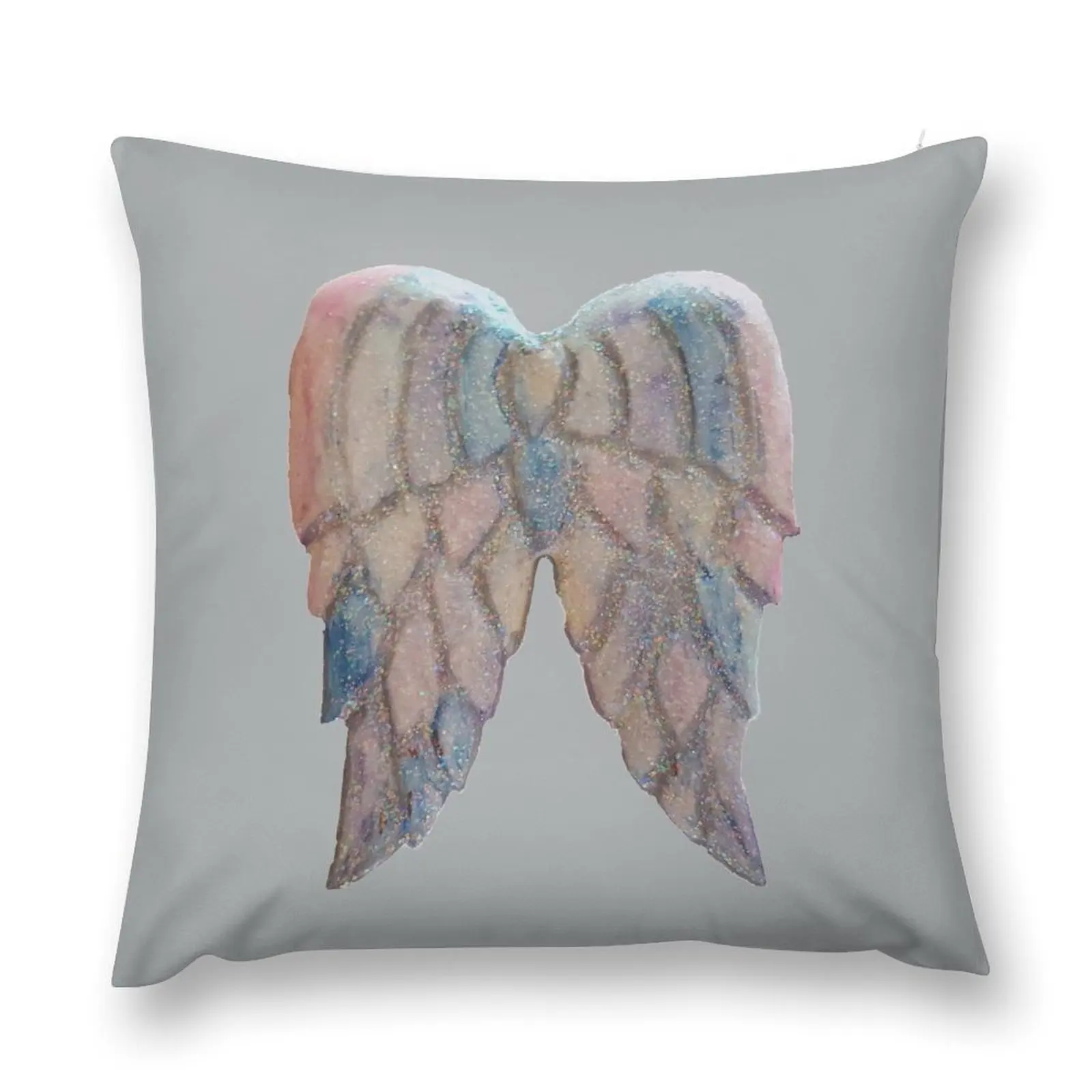 Angel wing blue/pink Throw Pillow Luxury Pillow Cover Throw Pillow