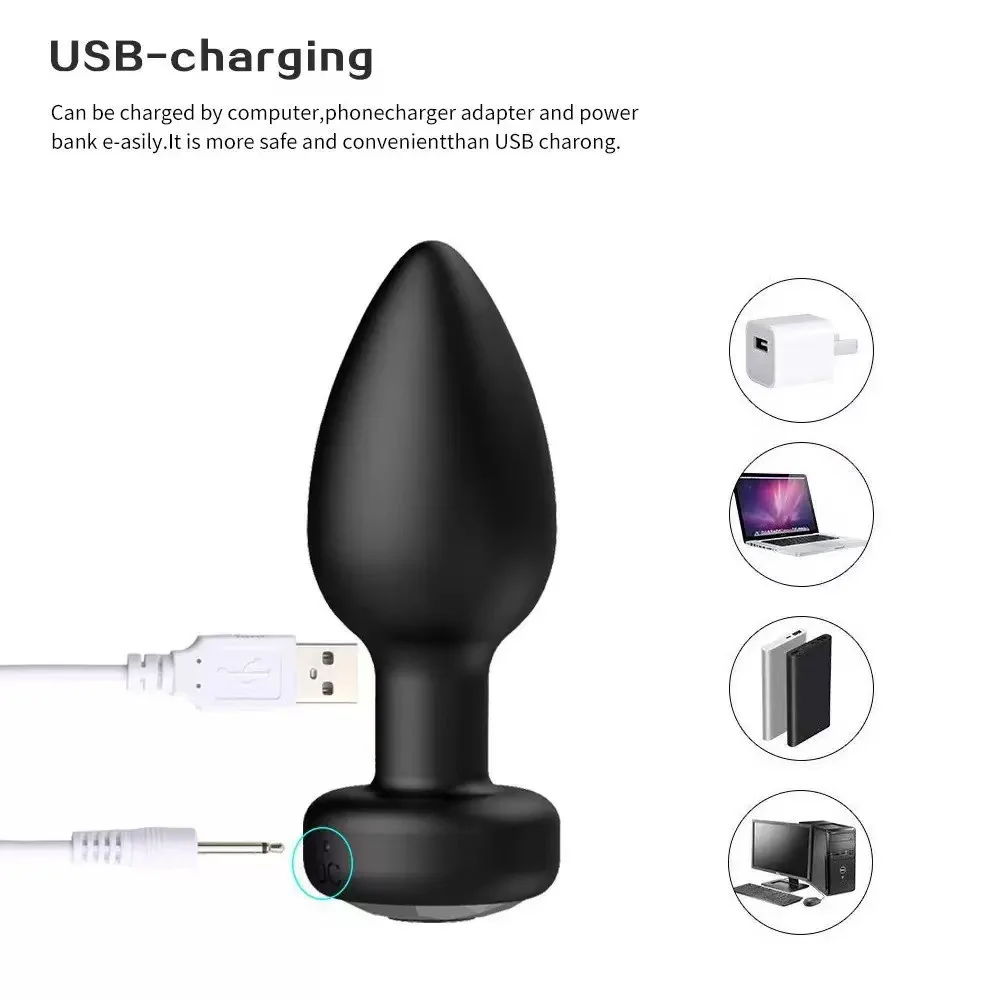 Remote-Controlled Vibrating Anal Plug for Men – 10 Vibration Modes, USB Rechargeable Sdb3f9de3a54a45cb928791ae34f4737fl