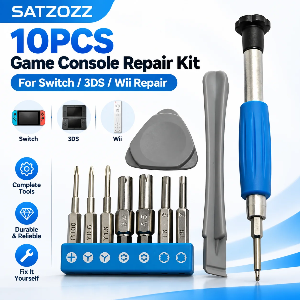 1Set Screwdriver Set Repair Tools Kit for Nintendo Switch New 3DS Wii U NES SNES DS Lite GBA Gamecube Consoles