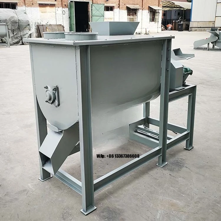 

New High Productivity Stainless Steel Horizontal Feed Mixer for Fertilizer Animal Feed Production 220V 150kg Batch Capacity