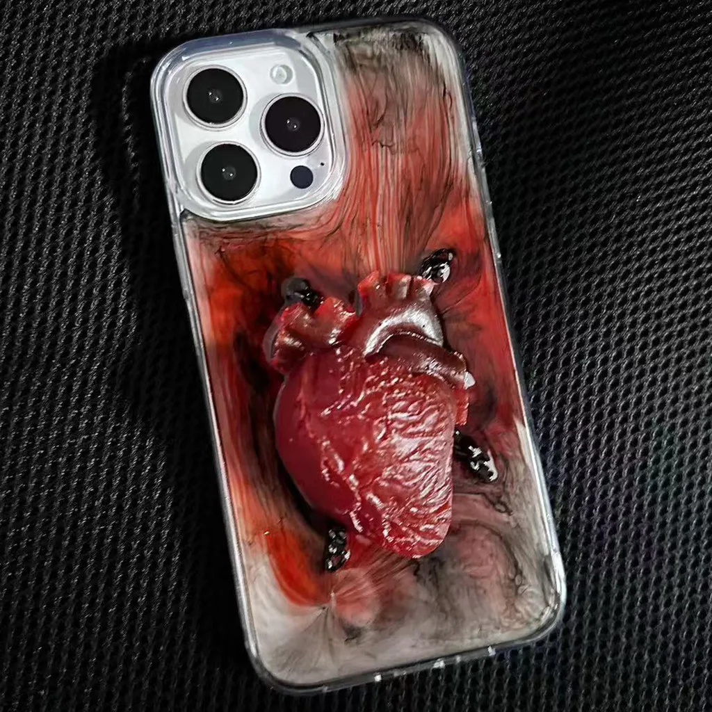 

Dark Myth Cthulhu Heart Case For iPhone 16 Pro Max High-End 15 14 13 12 Hard Xs Shockproof