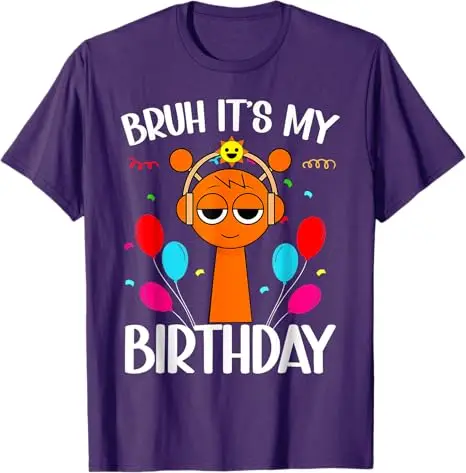 Sprunki Kindergeburtstags-T-Shirt |   Modisches T-Shirt „It's My Birthday Saying“, kurzärmelig, grafisches Outfit, Sons Nephew B-Day-Geschenke