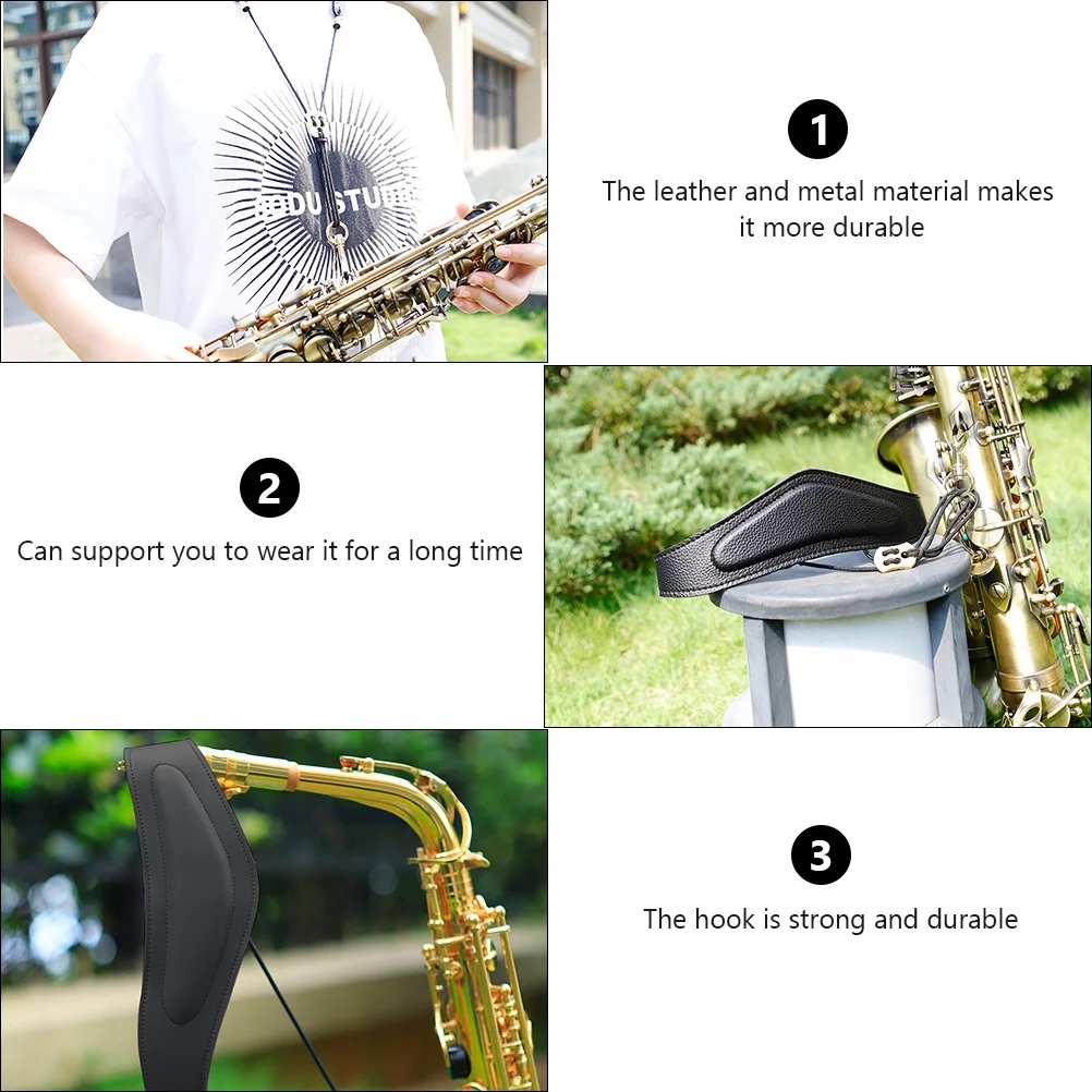 

Saxophone Neck Strap Universal Shoulder Belt For Sax Harness Durable Support Professional Beginners Saxophone Accessories